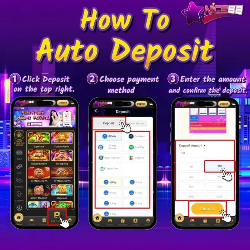 how to deposit 